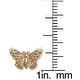 preview thumbnail 2 of 0, Curata 14k Yellow Gold Children's Butterfly Earrings