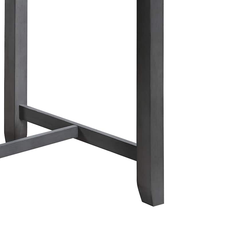 Counter Height Dining Table with USB Charging Ports and Shelves
