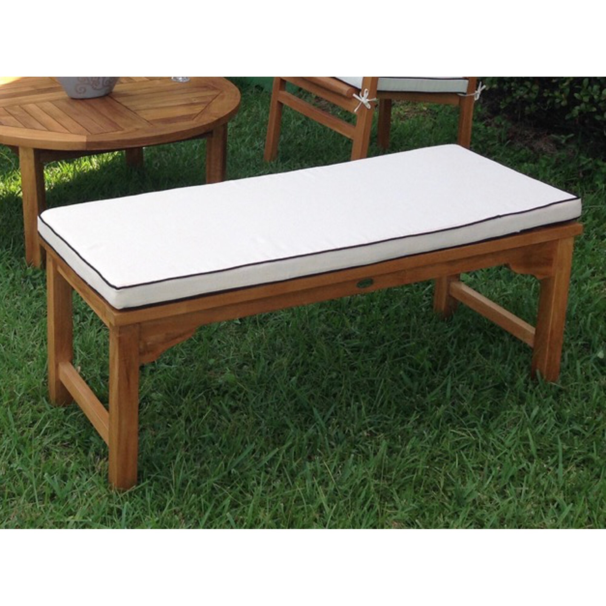 Shop Black Friday Deals On Chic Teak Cushion For Chic Teak 6 Ft Santa Monica Bench Overstock 31919317
