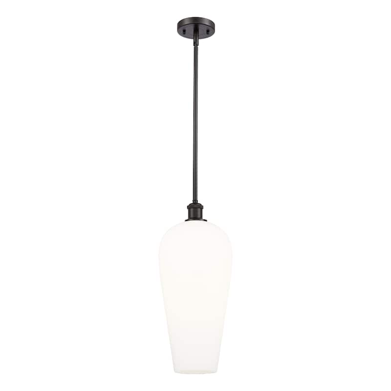 Innovations Lighting Endless Possibilities Ballston - Chelsea - 1 Light 8" Stem Hung Mini Pendant - Oil Rubbed Bronze/White