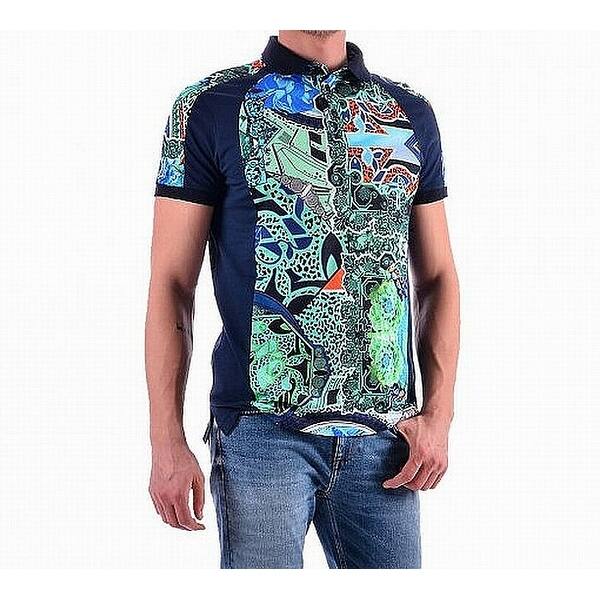 Shop Versace Jeans Mens Shirt Navy Blue Green Size Xs Polo Rugby