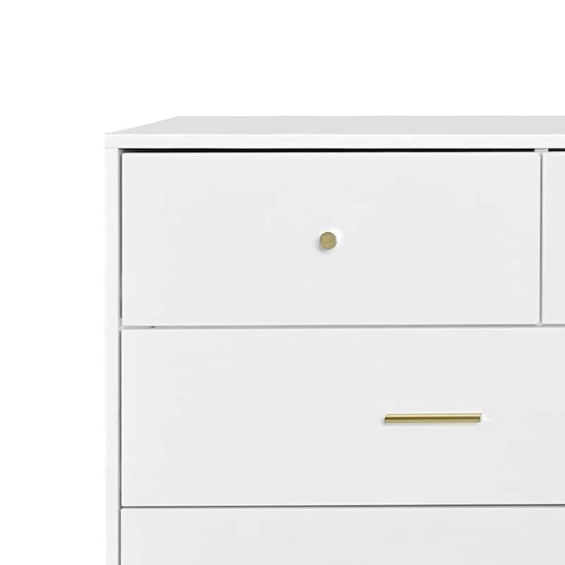 Modern Stylish Wooden Horizontal Storage Dresser with 7 Drawers