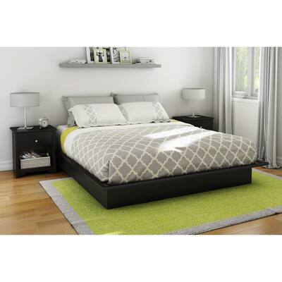 South Shore Step One Platform Bed with Mouldings