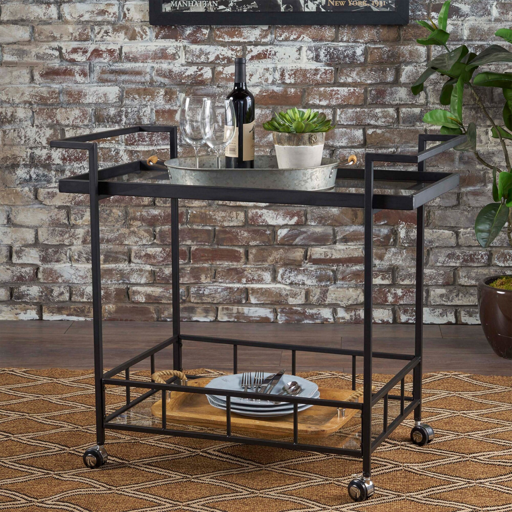 Ginger 59-inch Wide Kitchen Island with 3 Open Shelves and 2 Cabinets