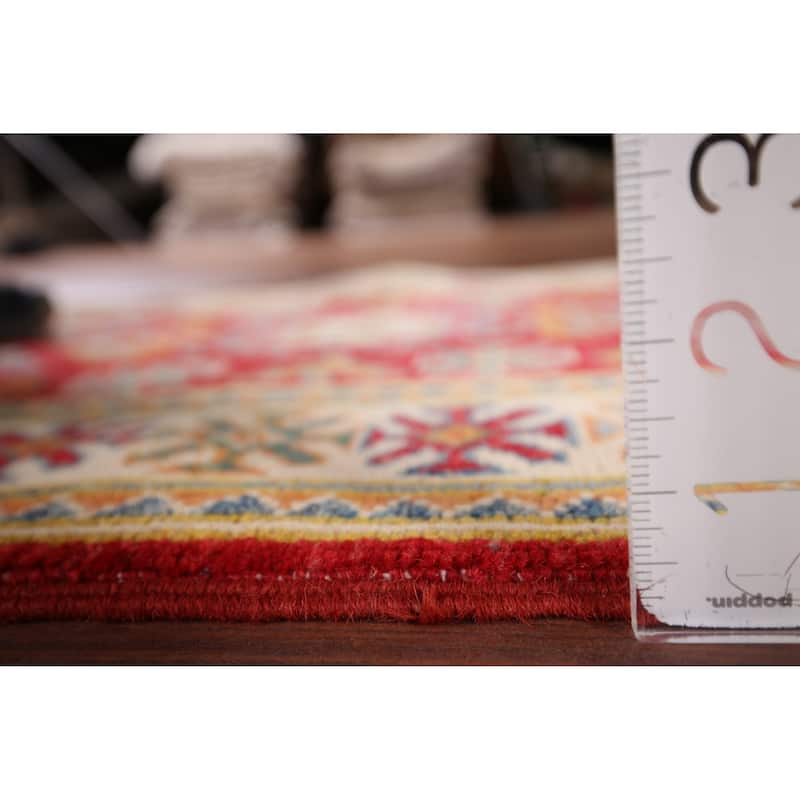 Red Kazak Oriental Accent Rug Hand-Knotted Wool Carpet - 2'0" x 3'1"