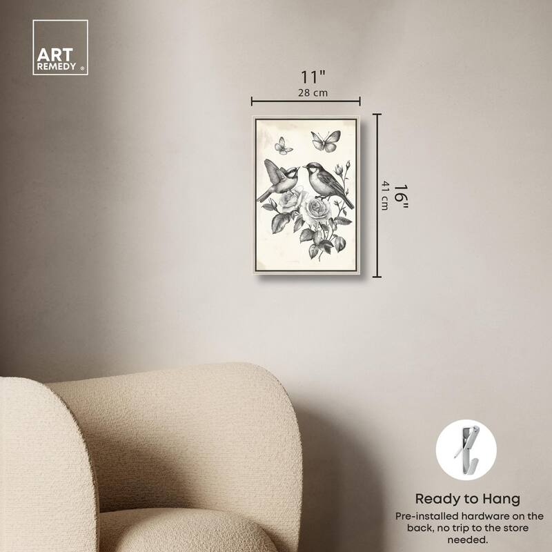 Perched Pair II Canvas by Art Remedy