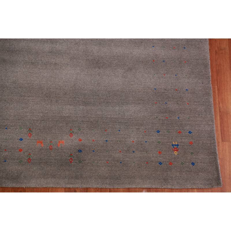Tribal Gabbeh Indian Area Rug Handmade Living Room Wool Carpet - 9'2" x 11'11"
