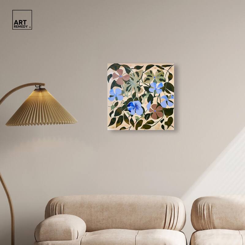 Rhythmic Blooms Canvas by Art Remedy, Gallery Wrapped