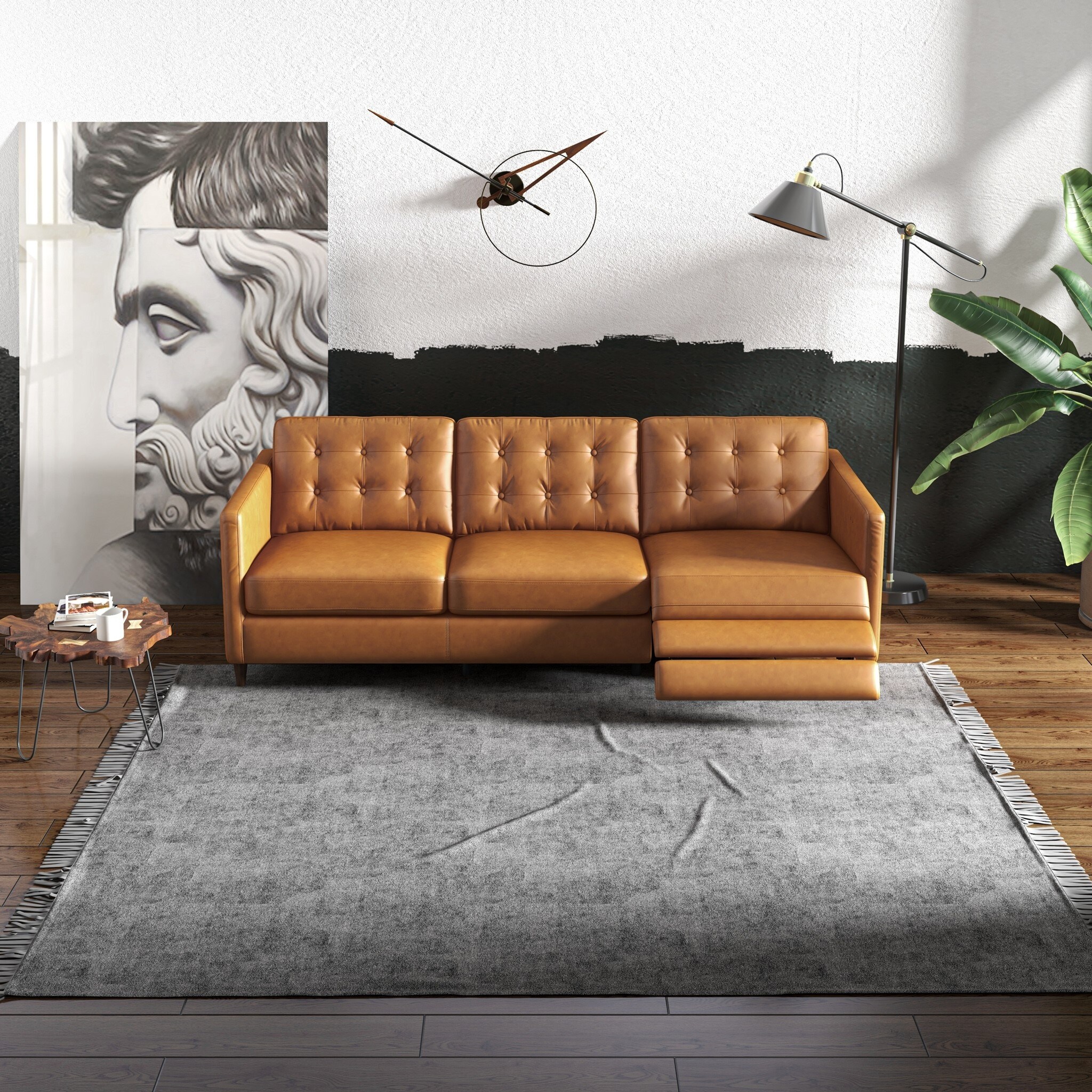 Mid century modern sofa recliner top