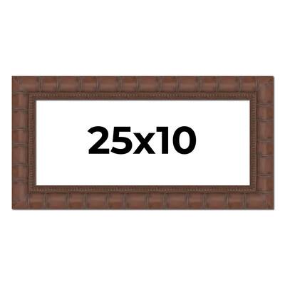 25x10 Frame Pewter Solid Wood Picture Frame Width 1.625 Inches | Interior Frame Depth 0.6875 Inches