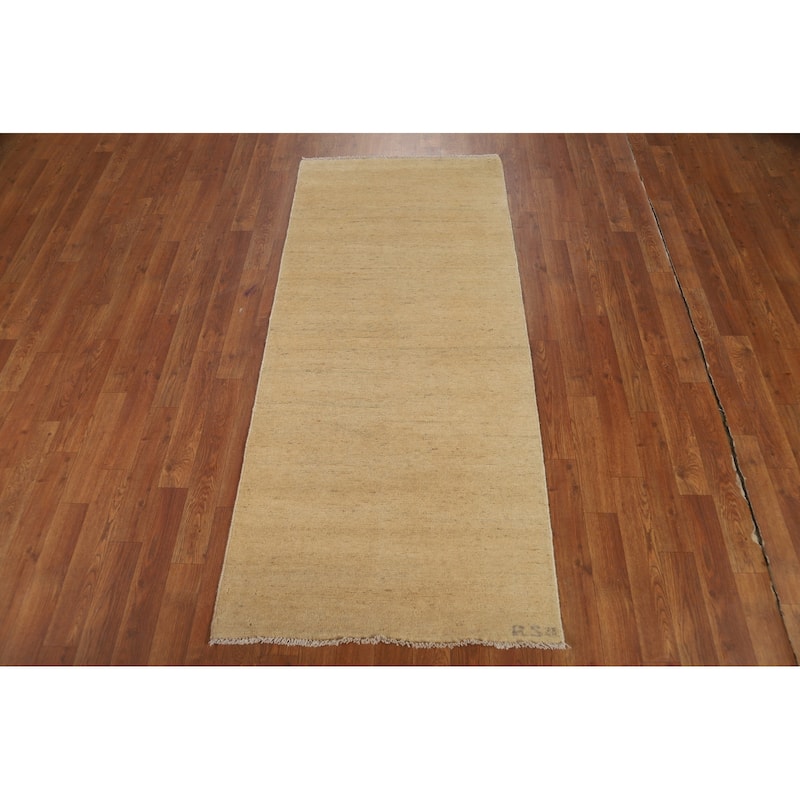 Contemporary Gabbeh Oriental Foyer Rug Hand-Knotted Wool Carpet - 2'7"x 5'10"