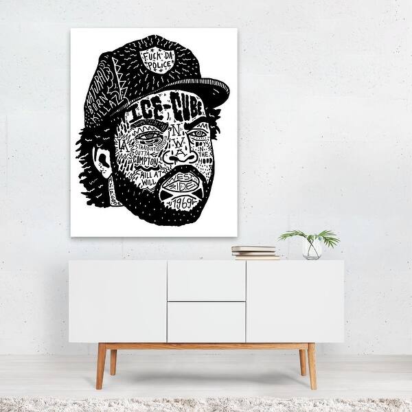 Black And White Ice Cube Music Canvas Wall Art Print Overstock 31900978