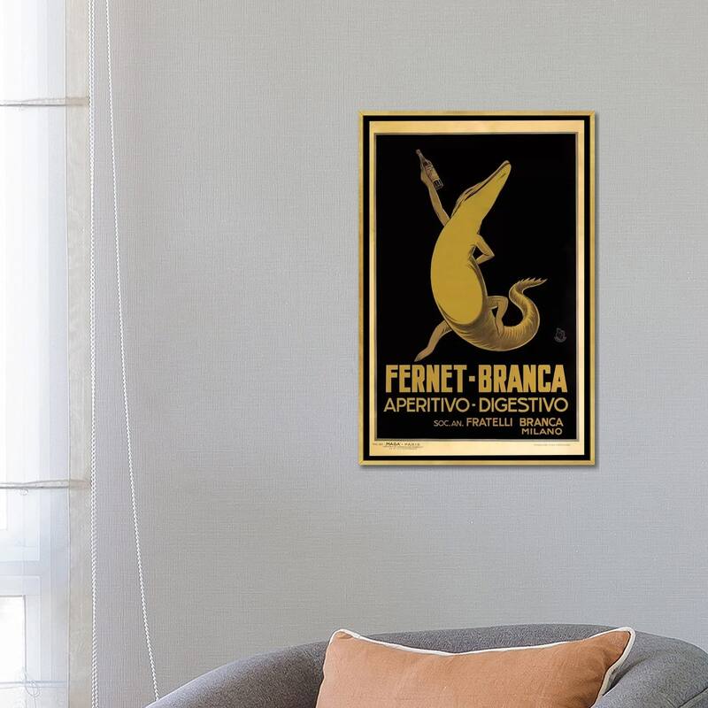 iCanvas "Fernet-Branca, Croc" by Vintage Apple Collection Framed Canvas Print