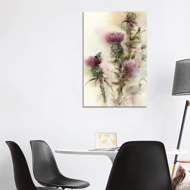 iCanvas "Thistle" by Sophie Rodionov Canvas Print - 40x26x1.5
