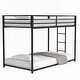 preview thumbnail 11 of 9, Twin over Twin Metal Bunk, Black