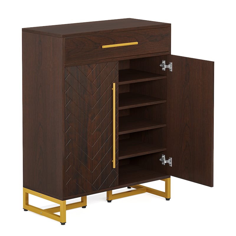 20-Pair Shoe Storage Cabinet with Drawer for Entryway - 31.5"L x 15.75"W x 39.37"H