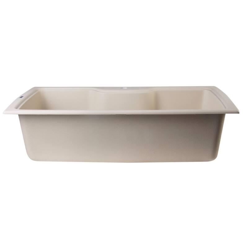 ALFI brand AB3520DI-B Biscuit 35-inch Drop-in Single Bowl Granite Composite Kitchen Sink