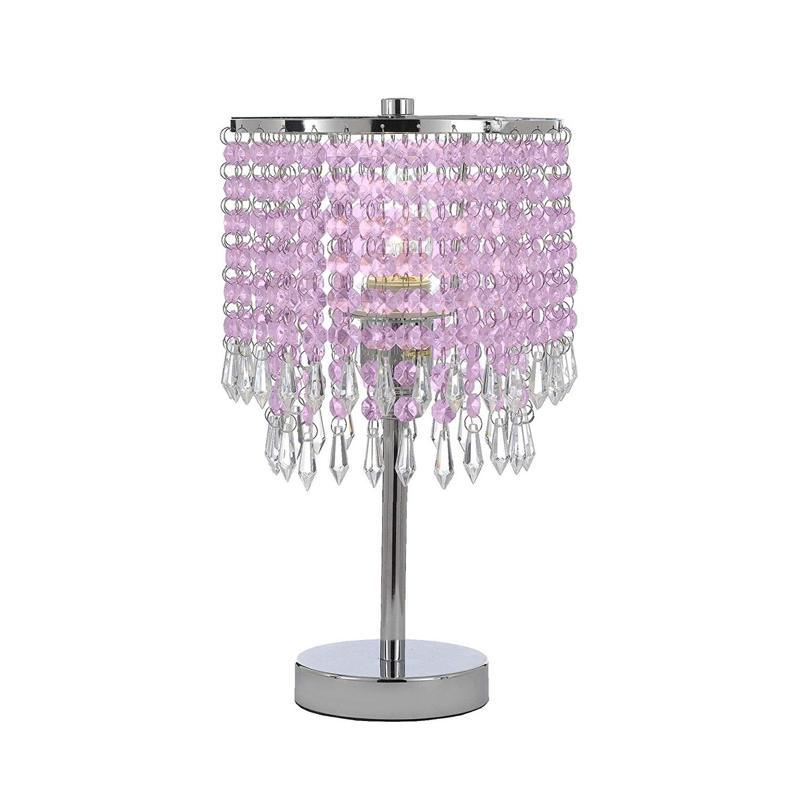 pink crystal table lamp