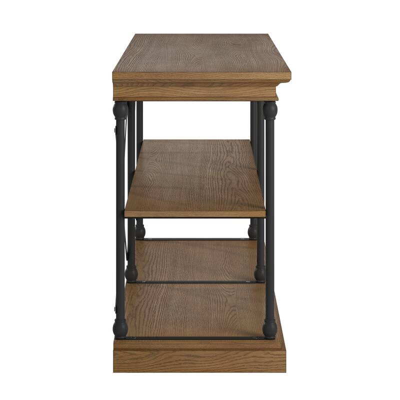 Barnstone Cornice Iron and Wood Entryway Console Table by iNSPIRE Q Artisan