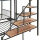 preview thumbnail 10 of 14, Full Over Twin-Twin Triple Bunk Bed with Drawers and Staircase