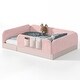 preview thumbnail 35 of 124, Twin/Full/Queen Teddy Fleece Floor Bed with Upholstered Safety Rails and Pocket