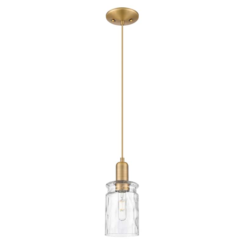 Innovations Lighting Endless Possibilities Arcadia - Candor - 1 Light 5" Cord Hung Mini Pendant - Brushed Brass