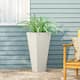 Ella Outdoor Modern Cast Stone Planter by Christopher Knight Home
