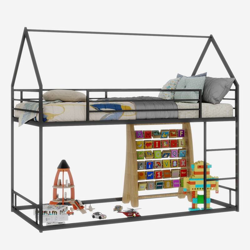 Metal Twin over Twin Bunk Bed Heavy-duty Sturdy Metal