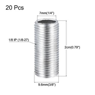 M10 X 1mm Threaded Extension Rods - 4 Set Gold Lamp Pipes With Nipples & Sloped Ceiling Adapter For Pendant Lights