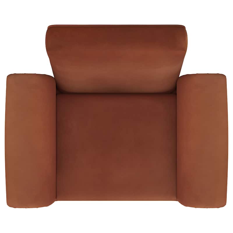 Liana Upholstered Flared Arm Accent Armchair Rust Orange