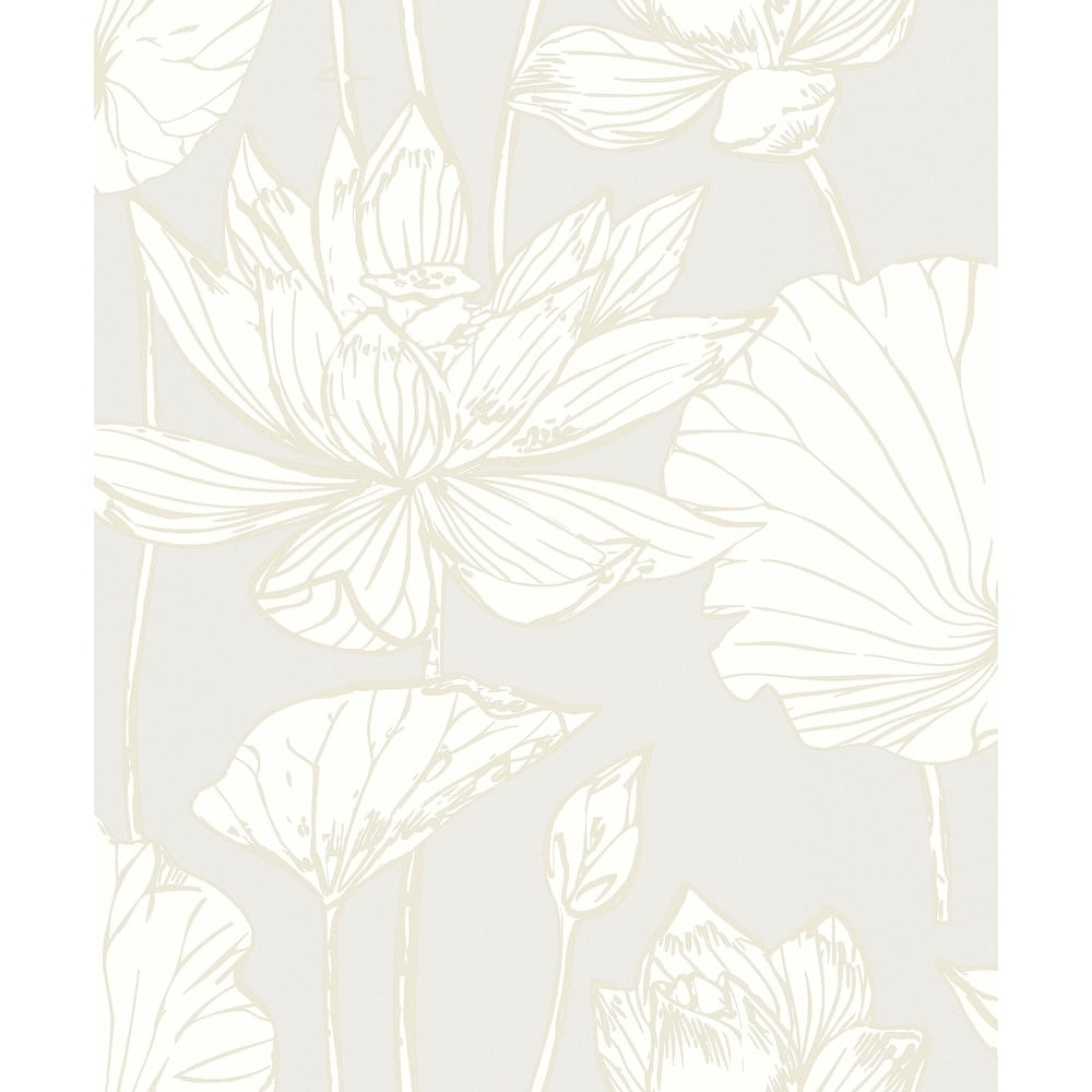 Seabrook Designs Viola Floral Non-Woven Unpasted Wallpaper