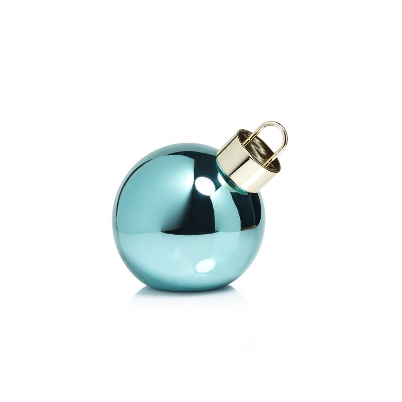 LED Oversized 9.75" Blue Glass Ball Ornament - 9.75