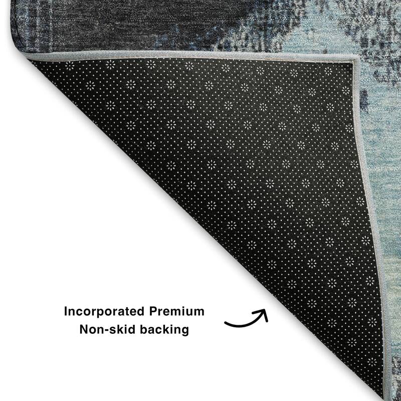 Premium Washable Super Soft Abstract Brushstrokes Mayfield Rug