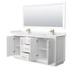 preview thumbnail 47 of 45, Strada 72-Inch Double Vanity Set, Cultured Marble Top, 70-Inch Mirror