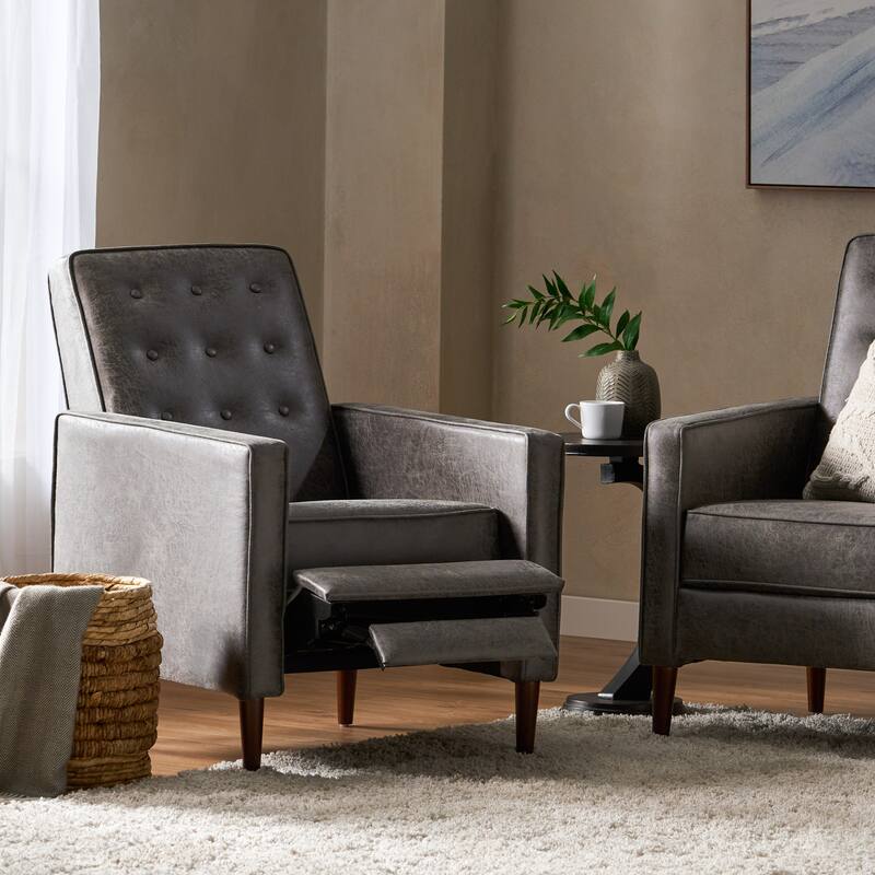 Single Recliner Chair Arm Chairs, Living Room Chair Adjustable Sofa Chair with Thick Cushion Tufted Upholstered Accent Chair