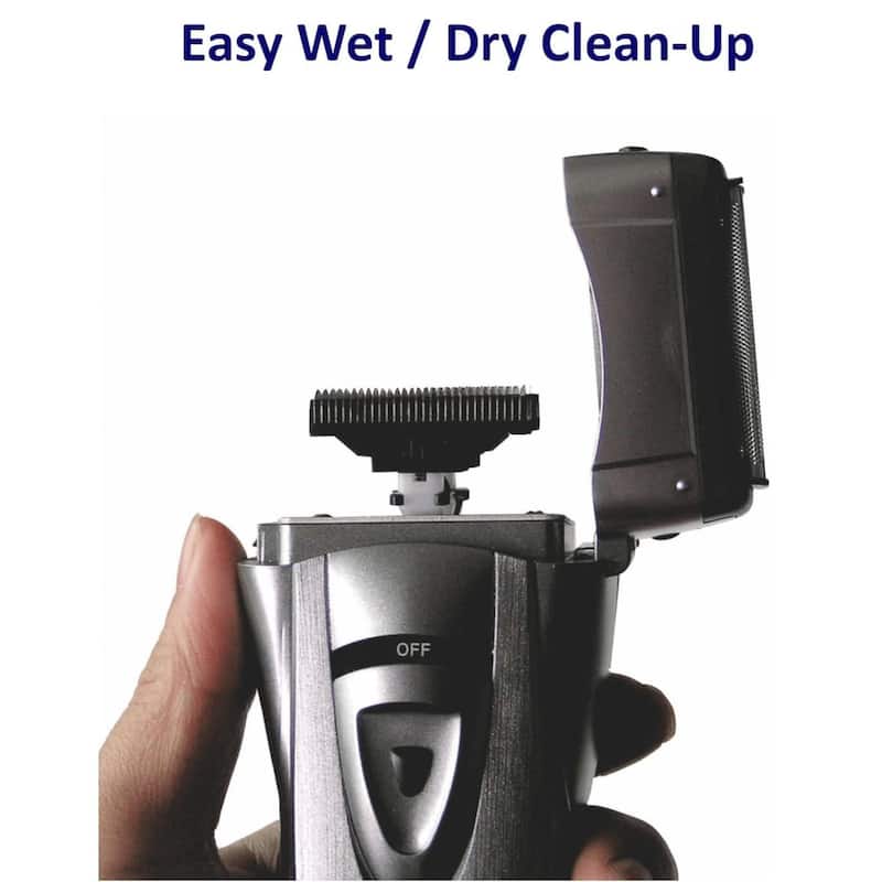 Optimus Cordless Rechargeable LED Shaver with Pop-Up Trimmer