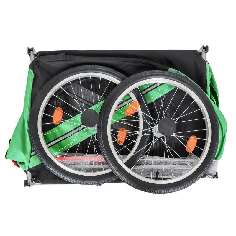 Large Folding Bike Trailer for Dogs, 100LB Capacity All-Terrain Pet Carrier for Cycling, Jogging, Camping & Outdoor Adventures