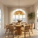 preview thumbnail 3 of 11, Boho Rattan Flower Pendant Light Coastal Hanging Fixture Light - 20" Wide