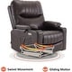 preview thumbnail 8 of 28, MCombo Faux Leather Power Recliner, Electric Swivel Glider Rocker Recliner for Nursery with USB Ports 7785