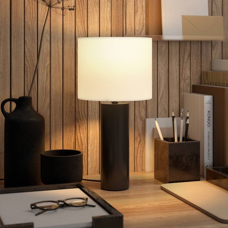 York 16" Tall Table Lamp with Fabric Shade - 16" Tall