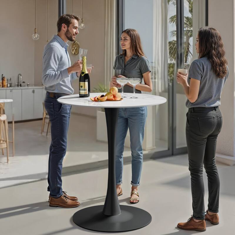 Flower Round Dining Table Modern Tulip Pedestal