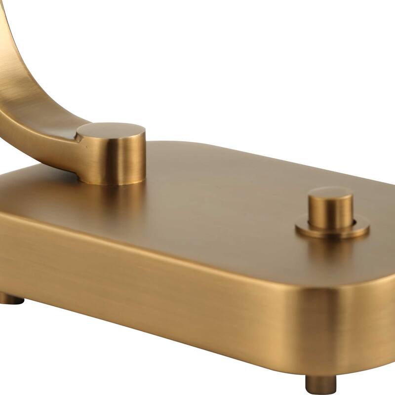Uttermost Bend The Rules Brass Desk Lamp - 11.00" W x 19.50" H x 11.00" D