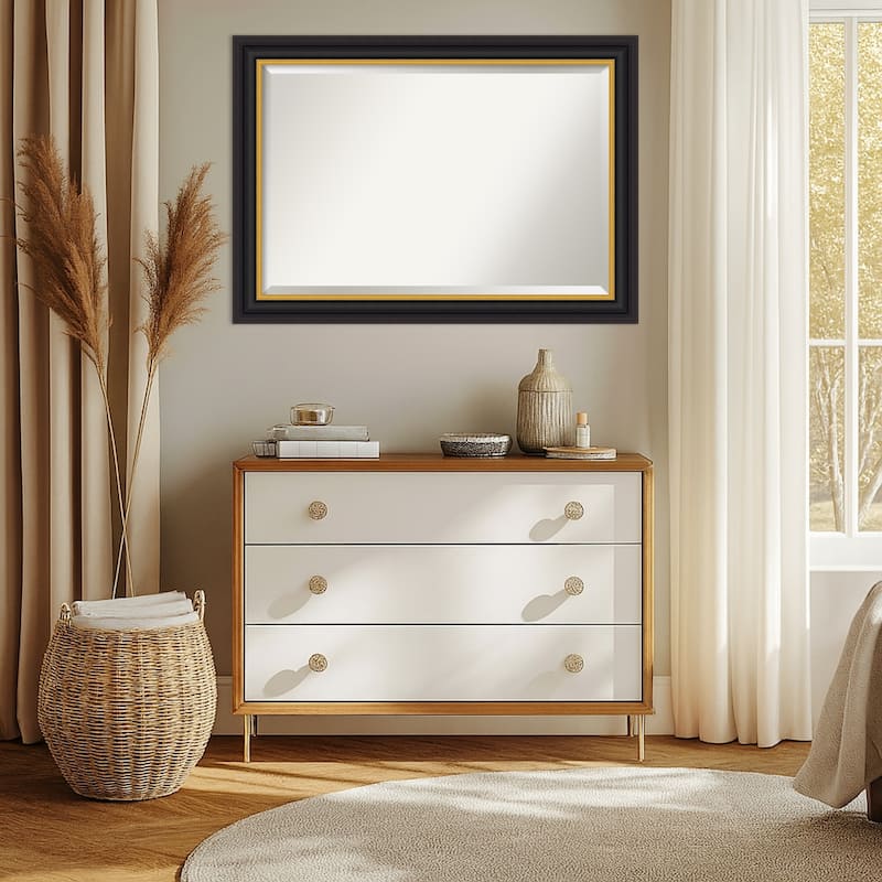 Sierra Beveled Wood Framed Wall Mirror