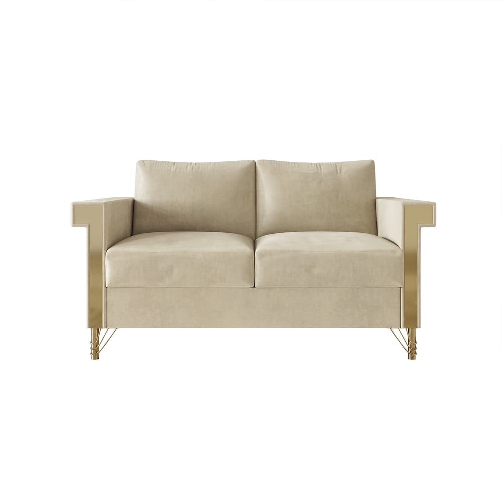 CraftPorch Luxurious Velvet Upholstered Loveseat