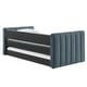 preview thumbnail 11 of 10, Veyla Channel Tufted Performance Velvet Twin Daybed With Trundle