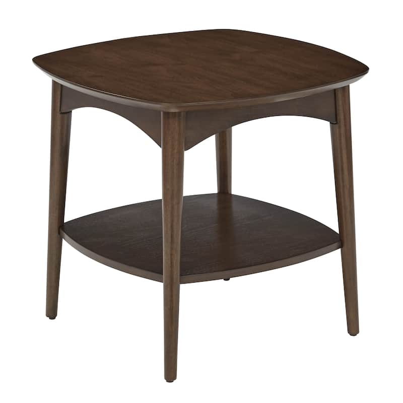 Mid Century Copenhagen Accent Table in Walnut Finish - Walnut - Wood