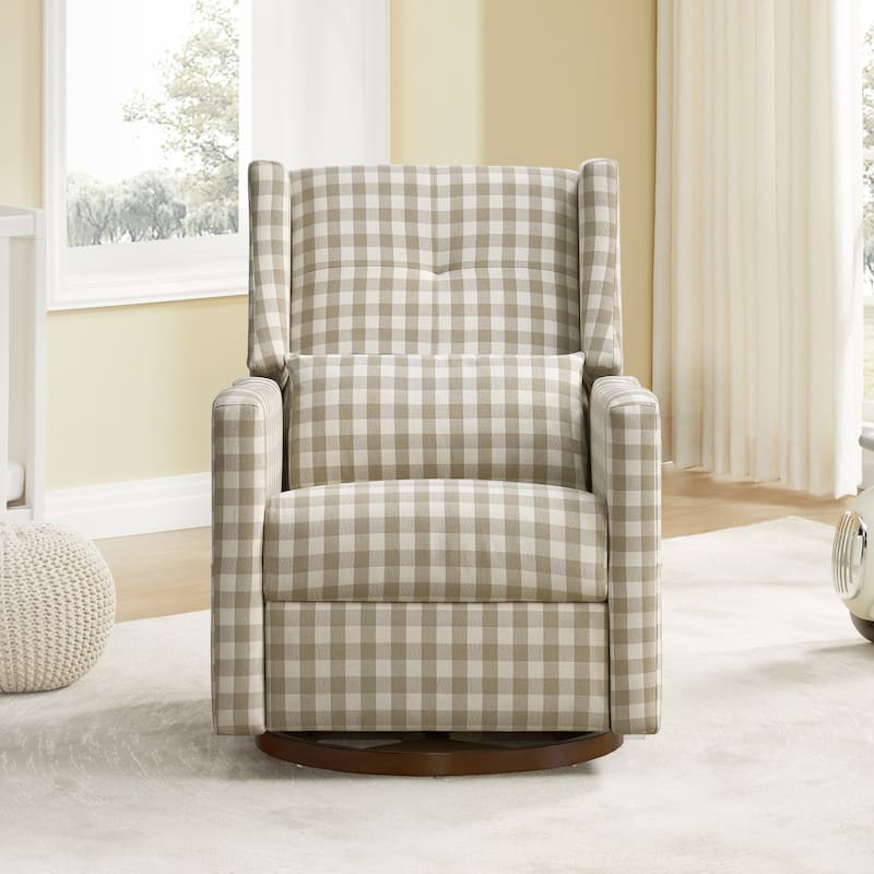 Lincoln Manual Swivel Glider Recliner with Lumbar Pillow