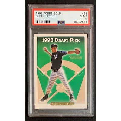Derek Jeter 1993 Topps Gold Baseball Rookie Card RC #98 Graded PSA 9 - 8'6" x 11'6"