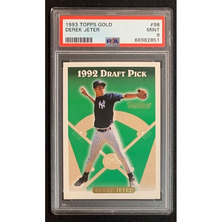 Derek Jeter 1993 Topps Gold Baseball Rookie Card RC #98 Graded PSA 9 - 8'6" x 11'6"