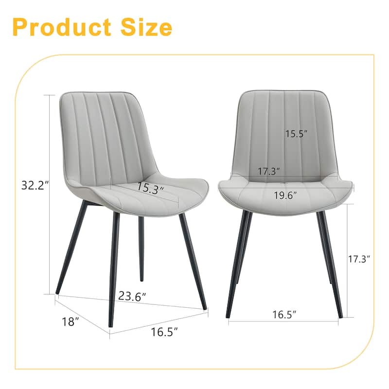 Extended Seat Cushion Dining Chair Set - Four Pieces